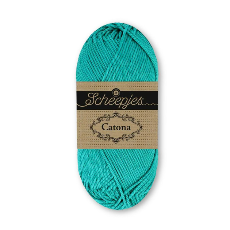 Scheepjes Catona 091 Bright Teal - élénk türkizkék pamut fonal Scheepjes Catona 091 Bright Teal - élénk türkizkék pamut fonal