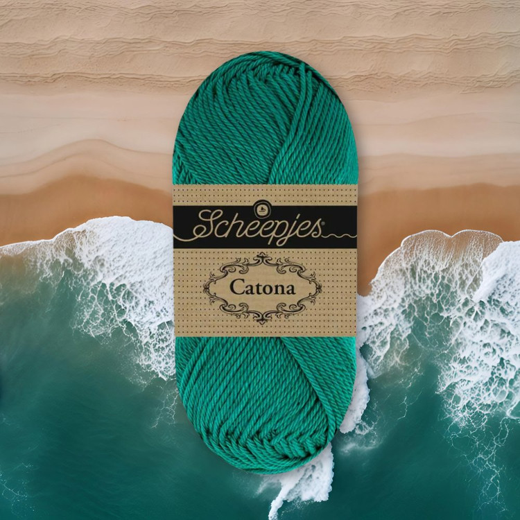 Scheepjes Catona 094 Vintage Teal - zöld pamut fonal Scheepjes Catona 094 Vintage Teal - zöld pamut fonal