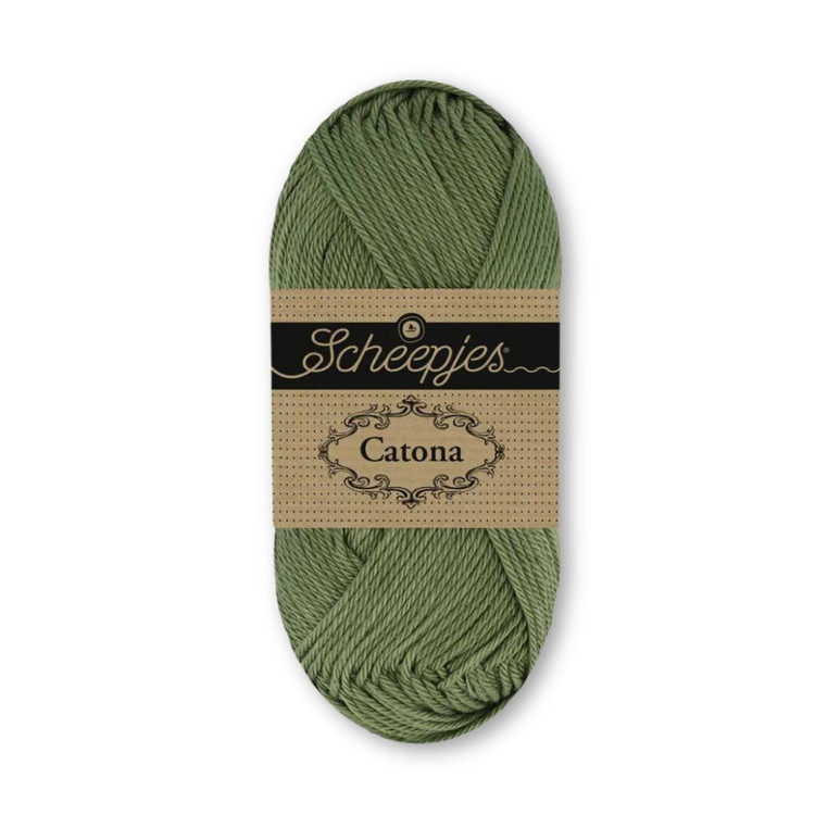 Scheepjes Catona 097 Cactus - fakózöld pamut fonal Scheepjes Catona 097 Cactus - fakózöld pamut fonal