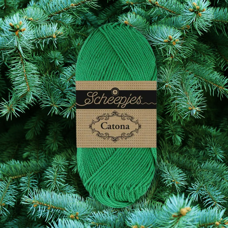 Scheepjes Catona 099 Pine - friss fenyőzöld pamut fonal Scheepjes Catona 099 Pine - friss fenyőzöld pamut fonal