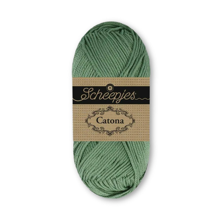 Scheepjes Catona 102 Eucalyptus - matt zöld pamut fonal Scheepjes Catona 102 Eucalyptus - matt zöld pamut fonal