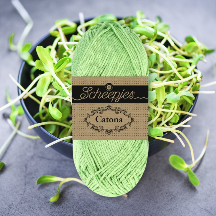 Scheepjes Catona 103 Sprout - világoszöld pamut fonal Scheepjes Catona 103 Sprout - világoszöld pamut fonal
