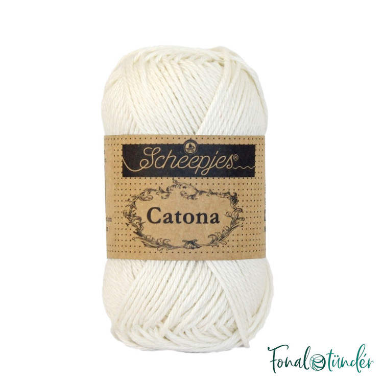 Scheepjes Catona 105 Bridal White - törtfehér pamut fonal Scheepjes Catona 105 Bridal White - törtfehér pamut fonal
