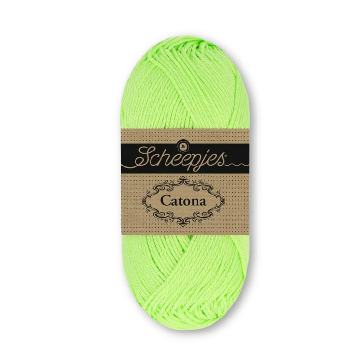 Scheepjes Catona 107 Fresh Lime - élénk zöld pamut fonal Scheepjes Catona 107 Fresh Lime - élénk zöld pamut fonal