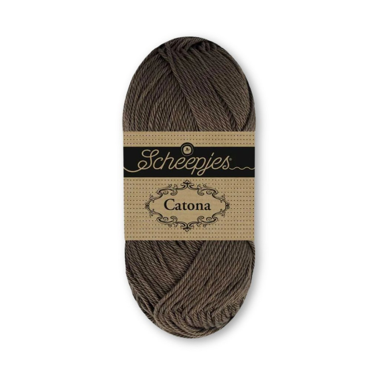 Scheepjes Catona 111 Cocoa Bean - mély barna pamut fonal Scheepjes Catona 111 Cocoa Bean - mély barna pamut fonal