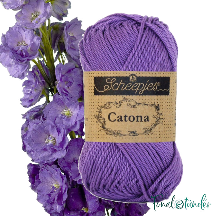 Scheepjes Catona 113 Delphinium - lila színű pamut fonal Scheepjes Catona 113 Delphinium - lila színű pamut fonal