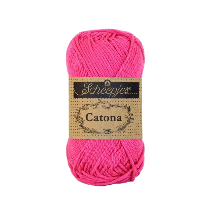 Scheepjes Catona 114 Shocking Pink - élénk pink pamut fonal Scheepjes Catona 114 Shocking Pink - élénk pink pamut fonal