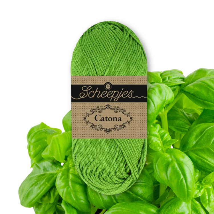 Scheepjes Catona 117 Basil - élénkzöld pamut fonal