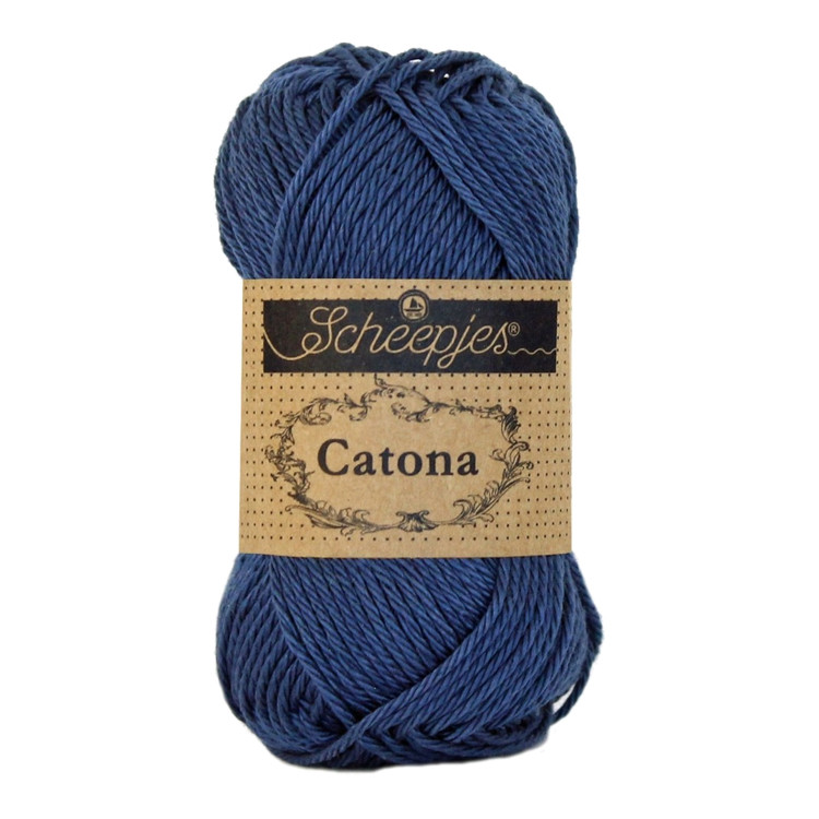 Scheepjes Catona 164 Light Navy - tengerészkék pamut fonal