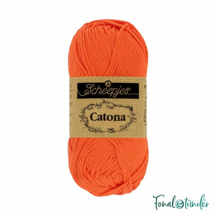 Scheepjes Catona 189 Royal orange  - pamut fonal  - cotton yarn