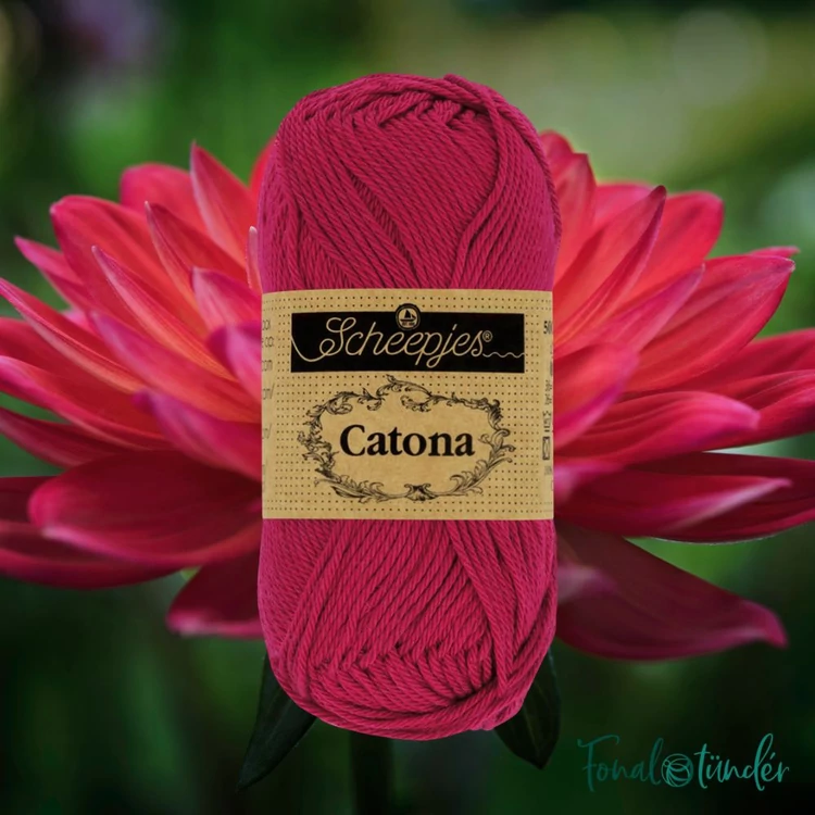 Scheepjes Catona 192 Scarlet - skarlát piros pamut fonal  - cotton yarn
