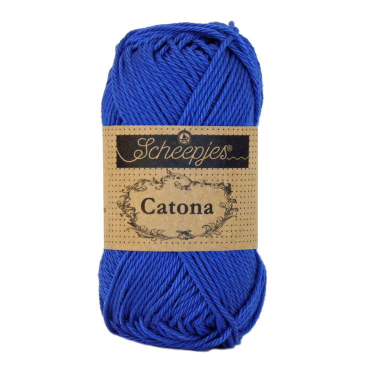 Scheepjes Catona 201 Electric Blue - élénk kék pamut fonal
