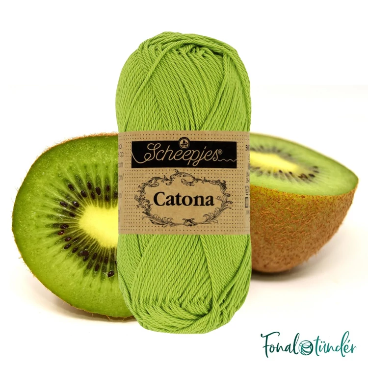 Scheepjes Catona 205 Kiwi - green - zöld - pamut fonal  - cotton yarn