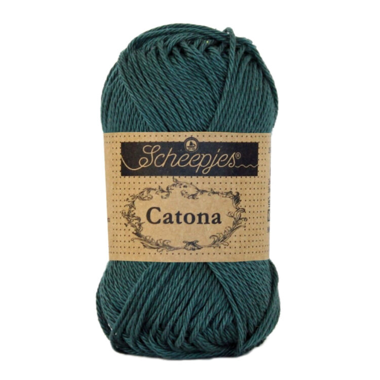Scheepjes Catona 244 Spruce - sötét zöld - pamut fonal  - cotton yarn