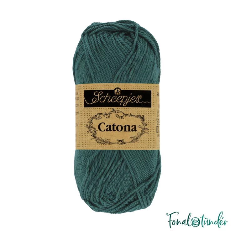 Scheepjes Catona 244 Spruce - sötét zöld - pamut fonal  - cotton yarn