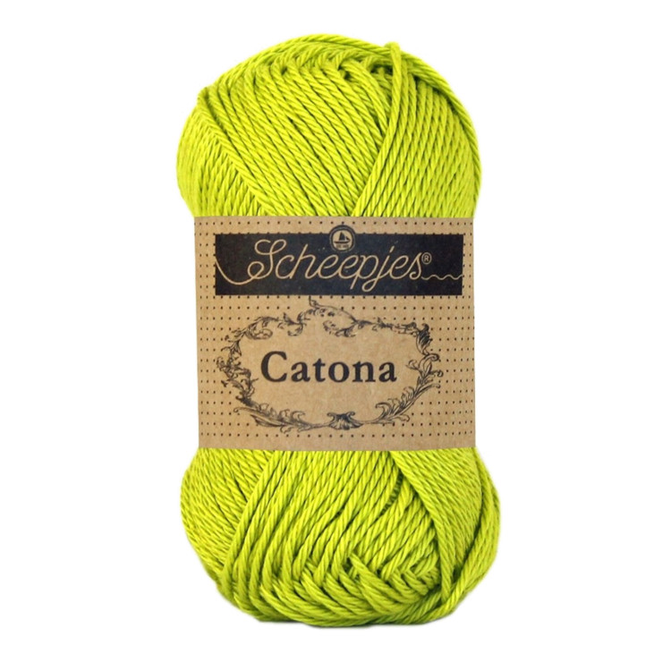 Scheepjes Catona 245 Green Yellow - sárgászöld pamut fonal Scheepjes Catona 245 Green Yellow - sárgászöld pamut fonal