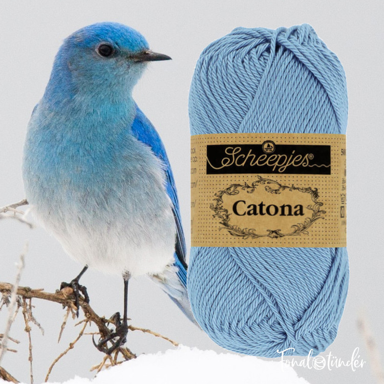 Scheepjes Catona 247 Bluebird - kék pamut fonal