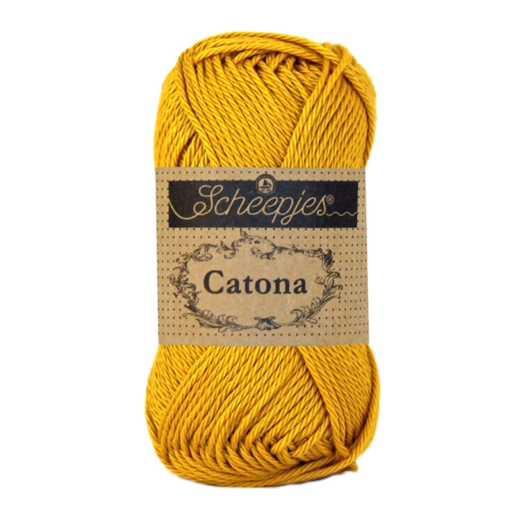Scheepjes Catona 249 Saffron - yellow - sárga - pamut fonal  - cotton yarn