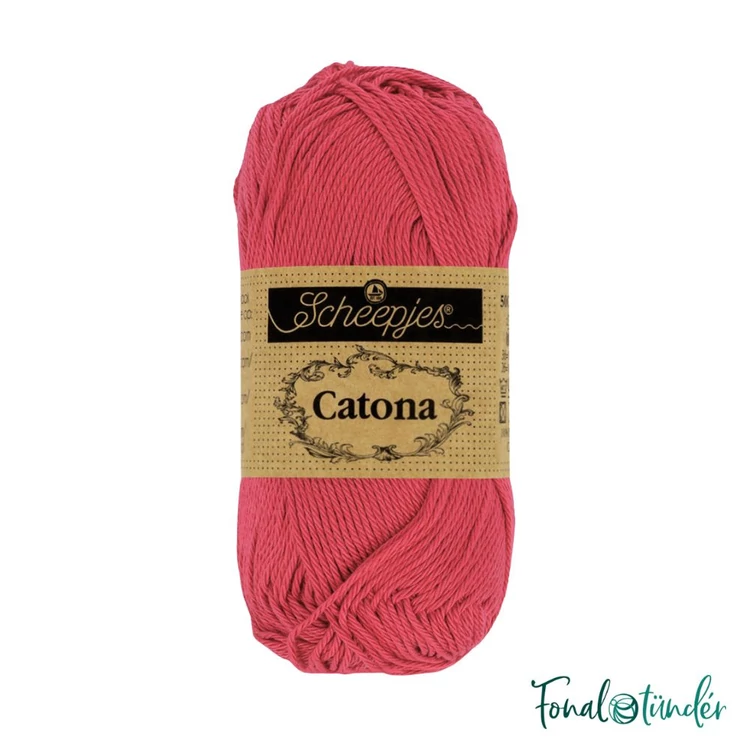 Scheepjes Catona 258 Rosewood - piros -pamut fonal  - cotton yarn