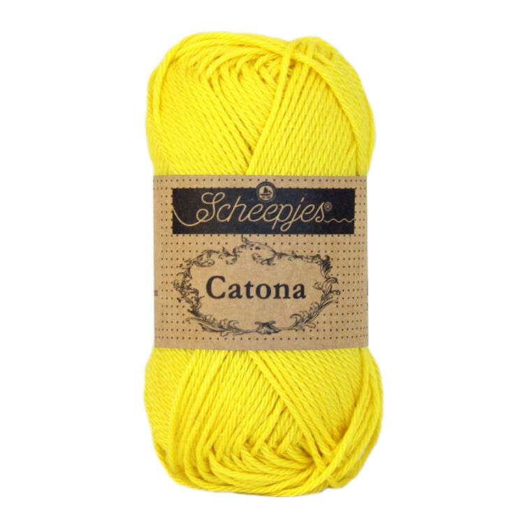 Scheepjes Catona 280 Lemon - yellow - sárga - pamut fonal  - cotton yarn