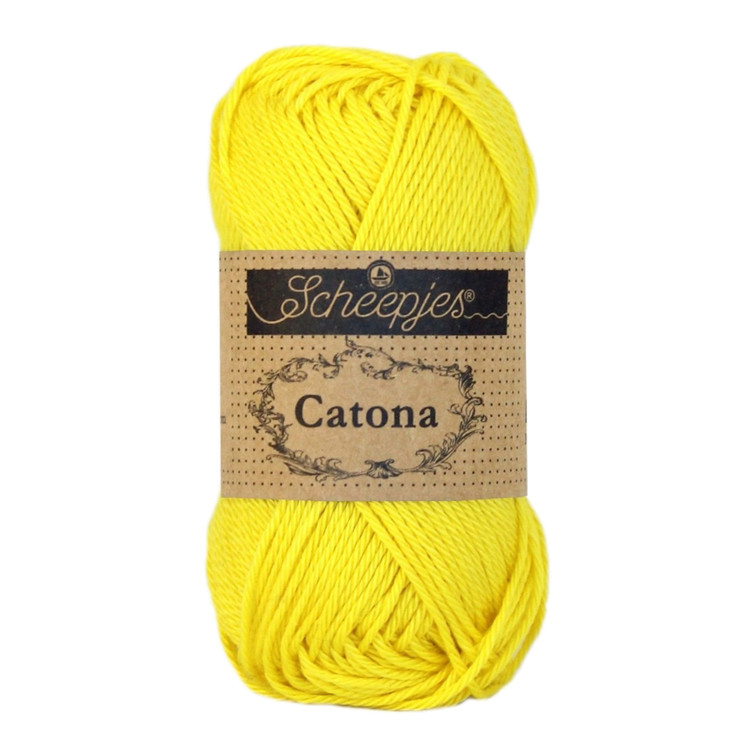 Scheepjes Catona 280 Lemon - citromsárga pamut fonal