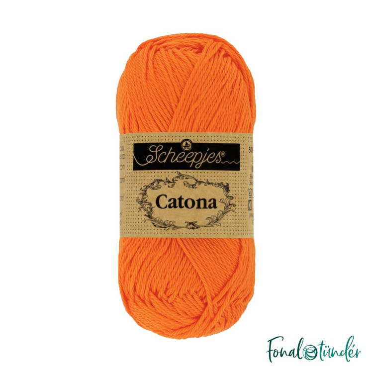 Scheepjes Catona 281 Tangerine - mandarin sárga pamut fonal Scheepjes Catona 281 Tangerine - mandarin sárga pamut fonal