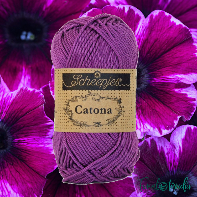 Scheepjes Catona 282 Ultra Violet - lila pamut fonal Scheepjes Catona 282 Ultra Violet - lila pamut fonal