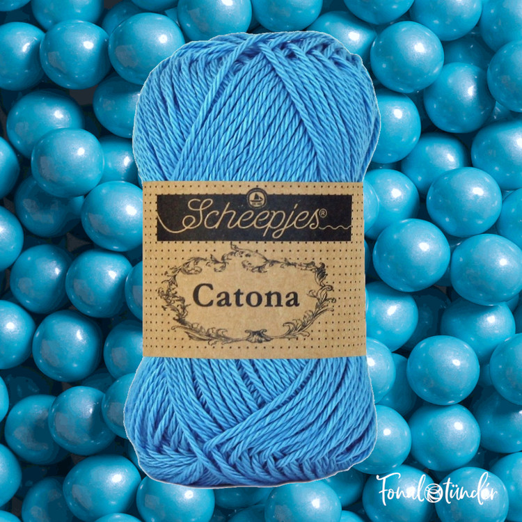 Scheepjes Catona 384 Powder Blue - púderkék pamut fonal Scheepjes Catona 384 Powder Blue - púderkék pamut fonal