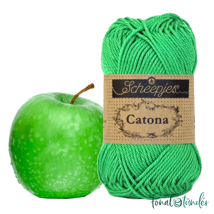 Scheepjes Catona 389 Apple Green - almazöld - pamut fonal  - cotton yarn