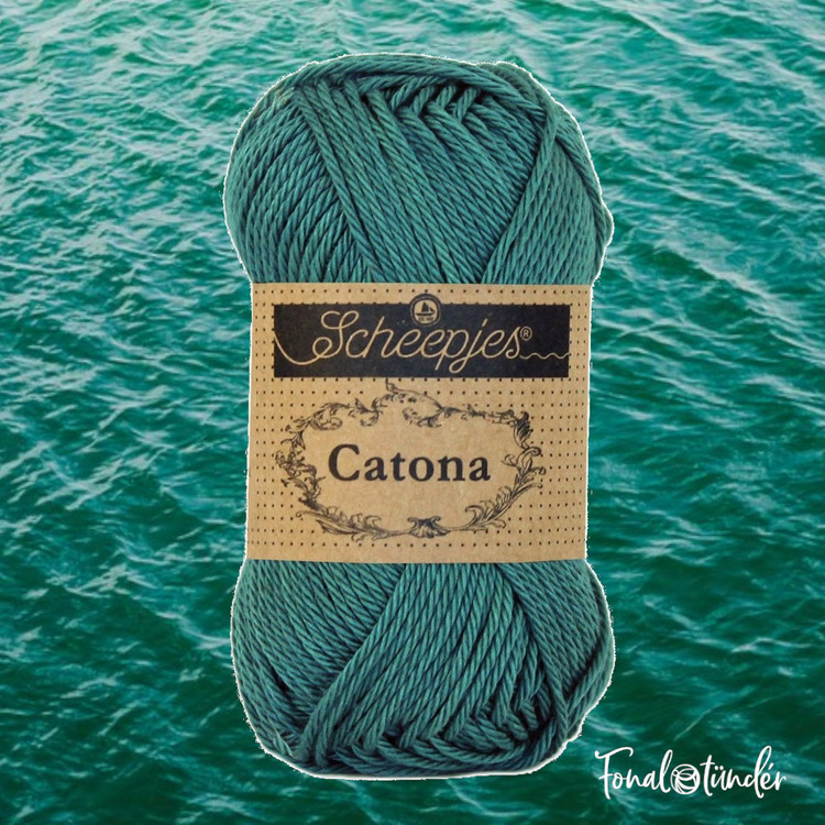 Scheepjes Catona 391 Deep Ocean Green - mélyzöld pamut fonal Scheepjes Catona 391 Deep Ocean Green - mélyzöld pamut fonal