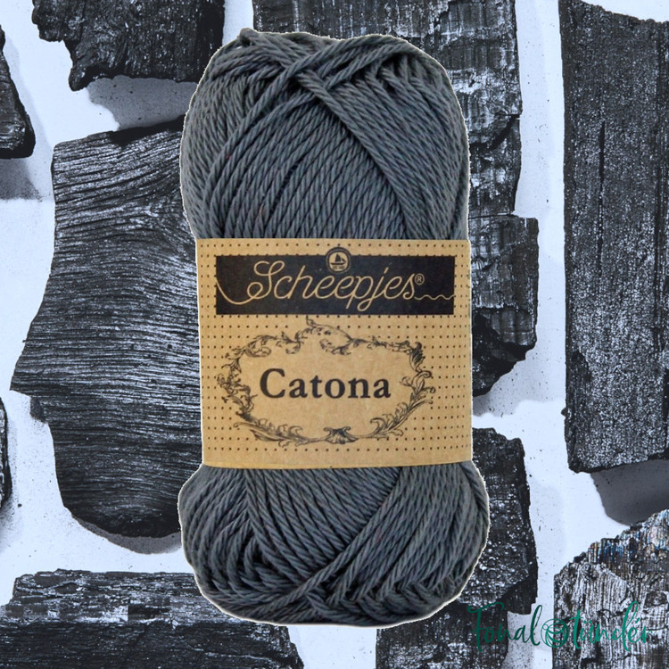 Scheepjes Catona 393 Charcoal - szén szürke pamut fonal Scheepjes Catona 393 Charcoal - szén szürke pamut fonal