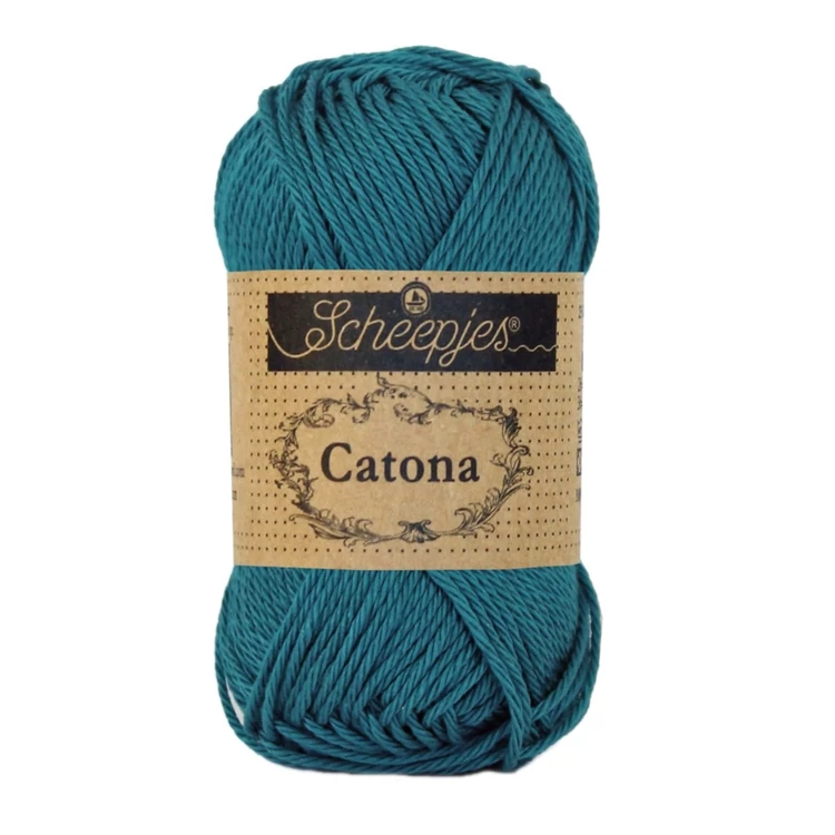 Scheepjes Catona 400 Petrol Blue - kék - pamut fonal  - cotton yarn