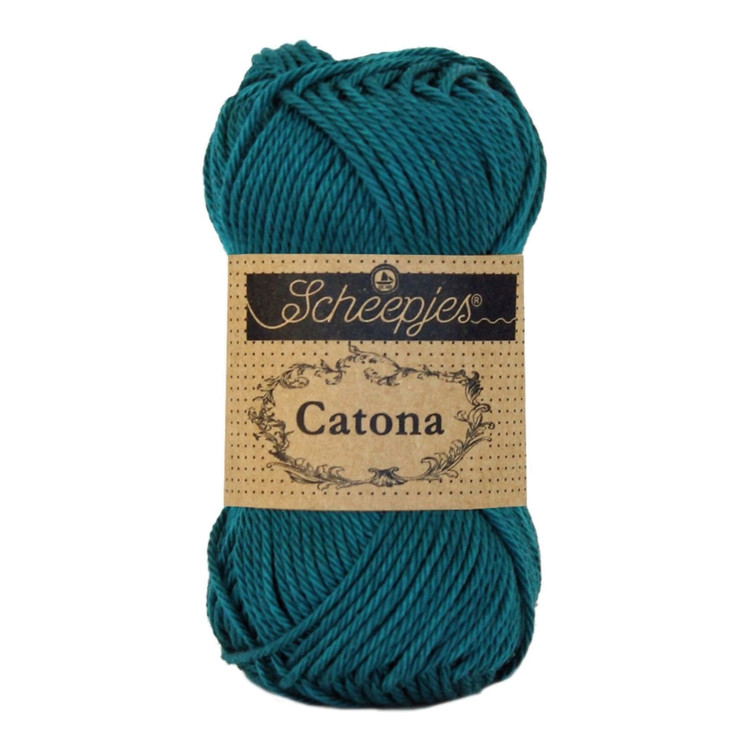 Scheepjes Catona 401 Dark Teal - mély türkiz pamut fonal Scheepjes Catona 401 Dark Teal - mély türkiz pamut fonal