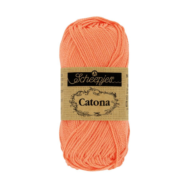 Scheepjes Catona 410 Rich Coral - korall színű pamut fonal Scheepjes Catona 410 Rich Coral - korall színű pamut fonal