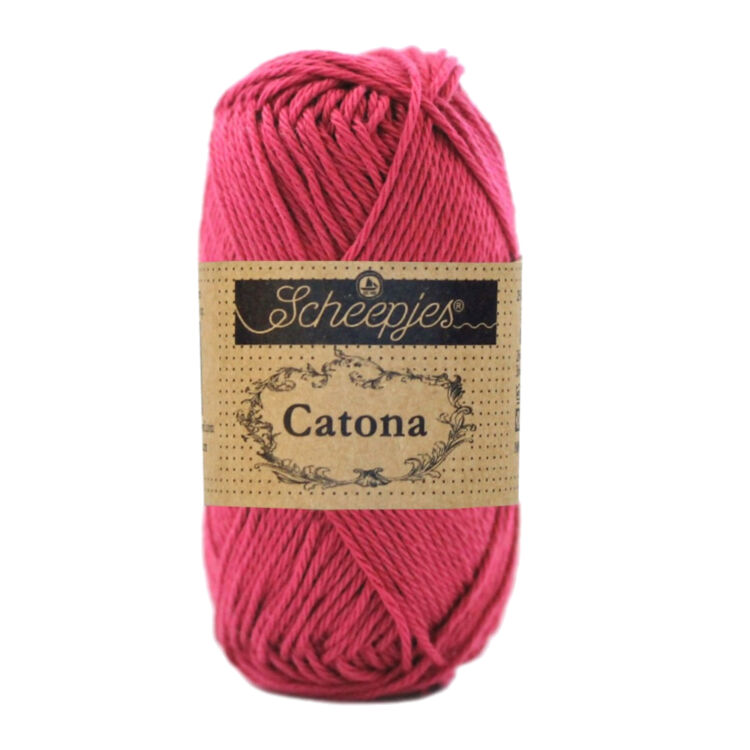 Scheepjes Catona 413 Cherry - cseresznye piros -pamut fonal  - cotton yarn