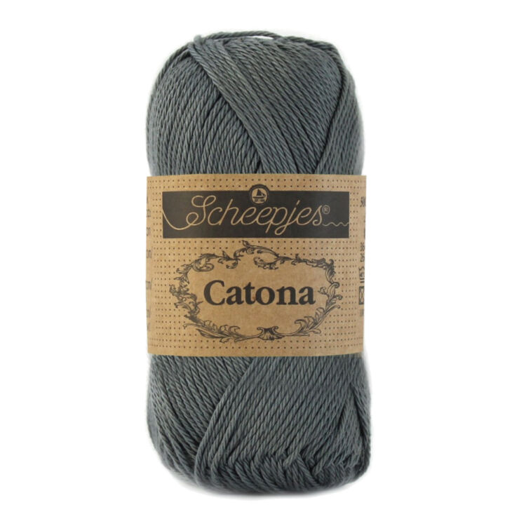 Scheepjes Catona 501 Anthracite - dark gray - sötét szürke - pamut fonal  - cotton yarn