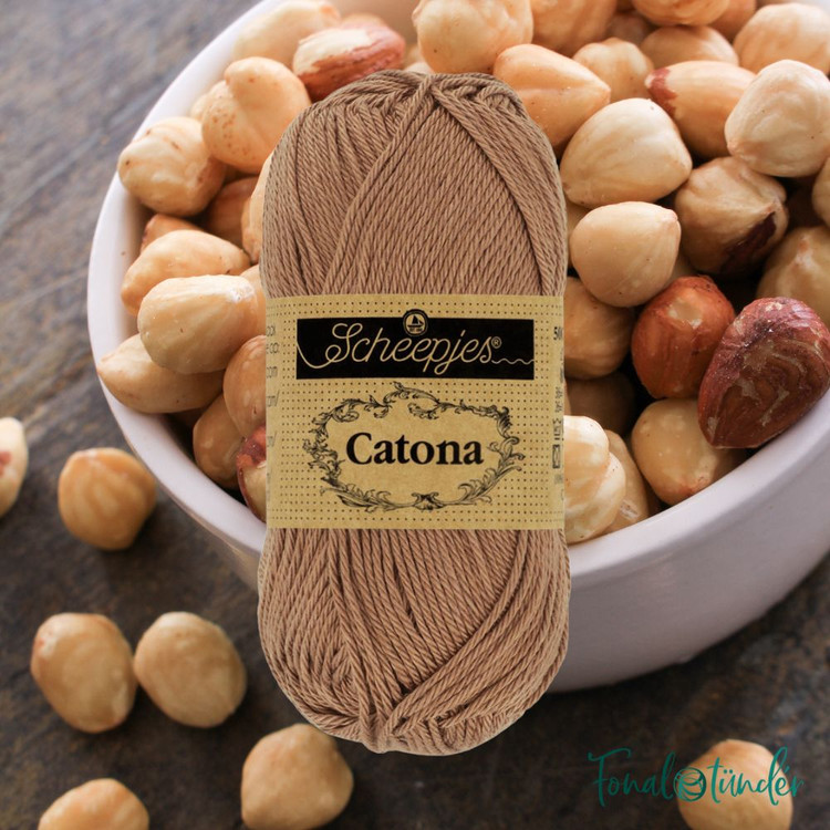 Scheepjes Catona 503 Hazelnut - mogyoróbarna pamut fonal Scheepjes Catona 503 Hazelnut - mogyoróbarna pamut fonal