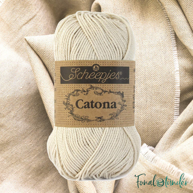 Scheepjes Catona 505 Linen - lenfehér pamut fonal