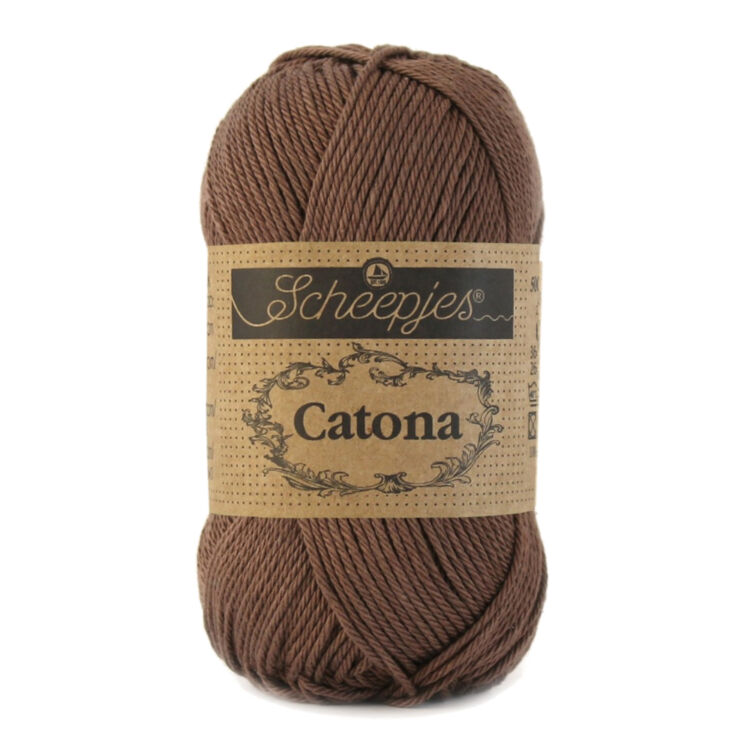 Scheepjes Catona 507 Chocolate - brown - barna - pamut fonal  - cotton yarn