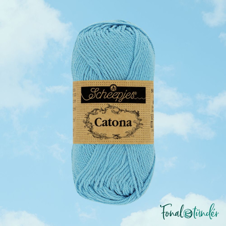 Scheepjes Catona 510 Sky Blue - égszínkék pamut fonal Scheepjes Catona 510 Sky Blue - égszínkék pamut fonal