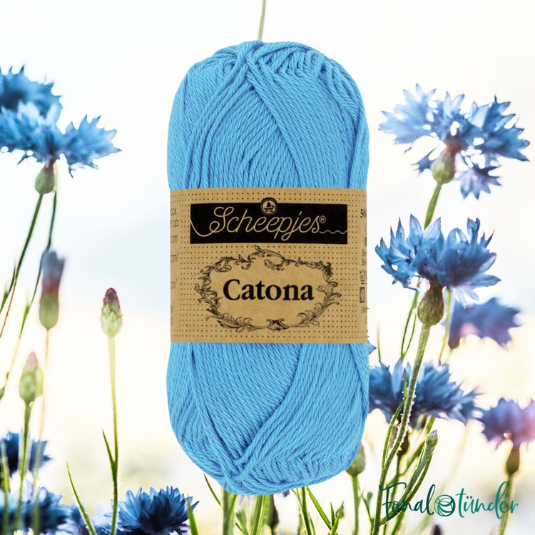 Scheepjes Catona 511 Cornflower - búzavirág kék pamut fonal Scheepjes Catona 511 Cornflower - búzavirág kék pamut fonal