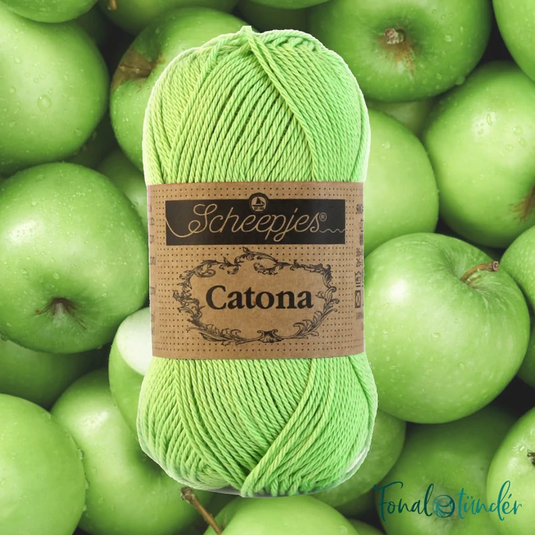 Scheepjes Catona 513 Apple Granny - almazöld - pamut fonal  - cotton yarn