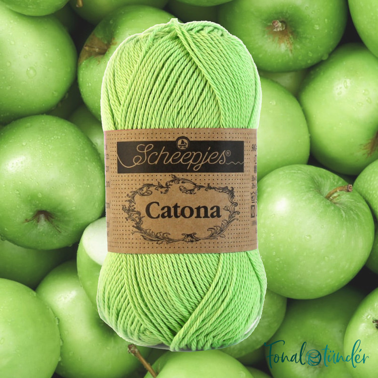 Scheepjes Catona 513 Apple Granny - almazöld pamut fonal Scheepjes Catona 513 Apple Granny - almazöld pamut fonal