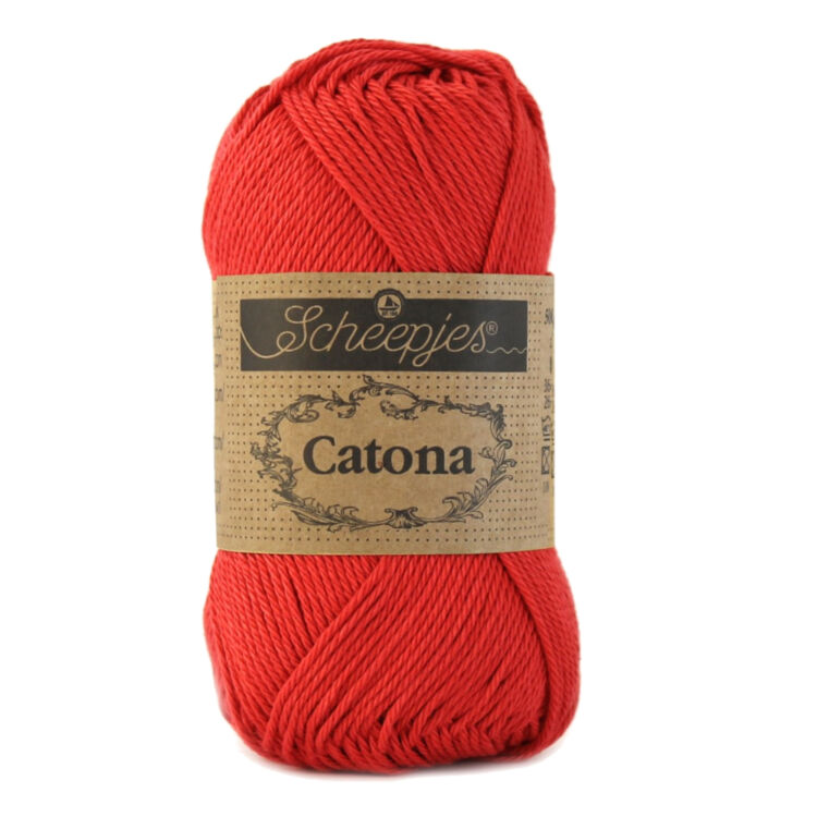 Scheepjes Catona 516 Candy Apple - almapiros -pamut fonal  - cotton yarn