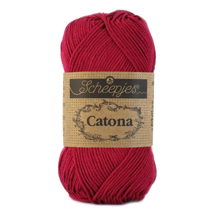 Scheepjes Catona 517 Ruby - rubin vörös - pamut fonal  - cotton yarn