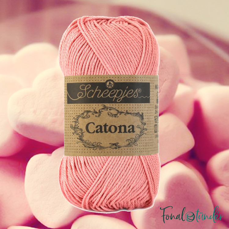 Scheepjes Catona 518 Marshmallow - rózsaszín pamut fonal Scheepjes Catona 518 Marshmallow - rózsaszín pamut fonal
