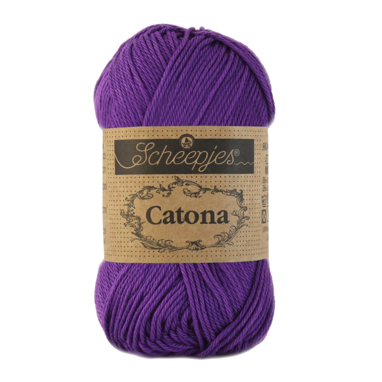 Scheepjes Catona 521 Deep Violet - mély lila színű pamut fonal Scheepjes Catona 521 Deep Violet - mély lila színű pamut fonal