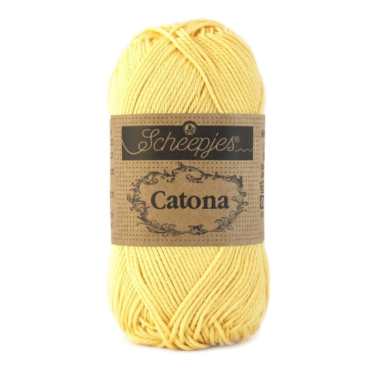 Scheepjes Catona 522 Primrose - világos sárga pamut fonal Scheepjes Catona 522 Primrose - világos sárga pamut fonal