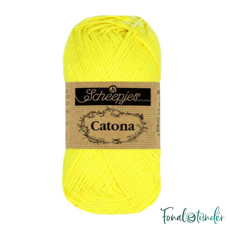 Scheepjes Catona 601 Neon Yellow - neonsárga pamut fonal Scheepjes Catona 601 Neon Yellow - neonsárga pamut fonal