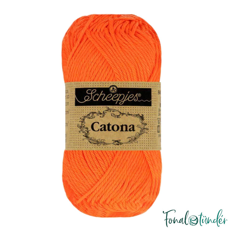 Scheepjes Catona 603 Neon Orange - narancssárga pamut fonal